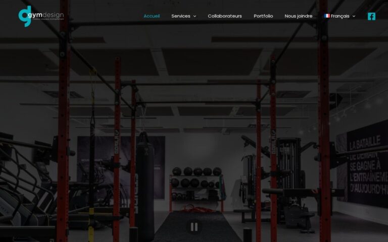 Site Web Gym Design — version ordinateur