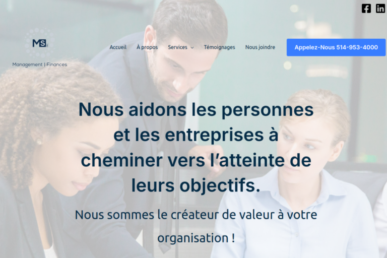 Site Web Mario Sills Inc. — version ordinateur