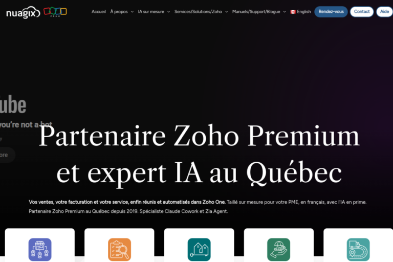 Site Web Nuagix — version ordinateur