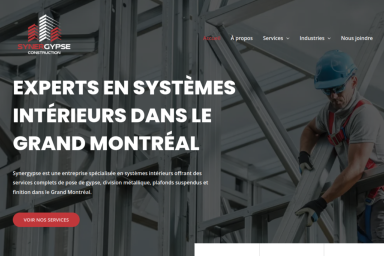 Site Web Synergypse — version ordinateur