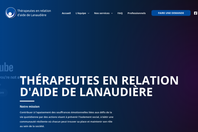Site Web Tral — version ordinateur