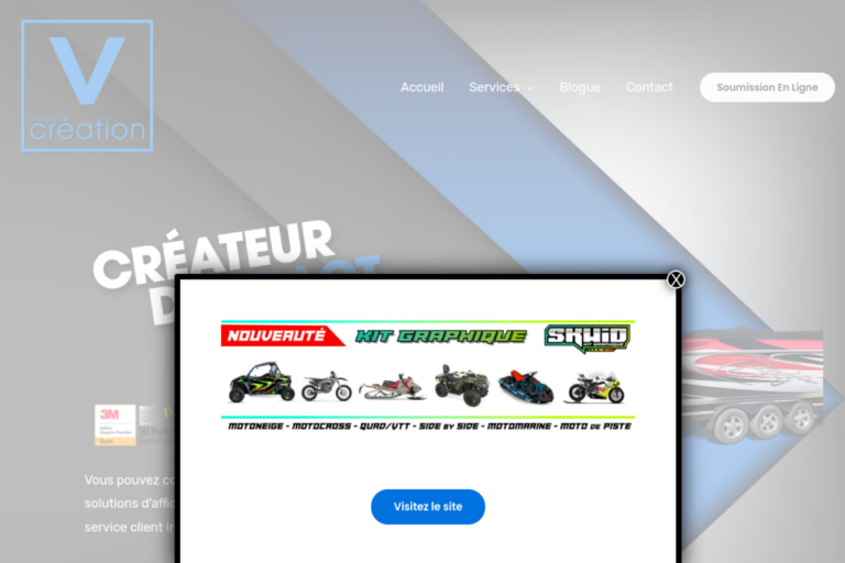 Site Web Version Création — version ordinateur