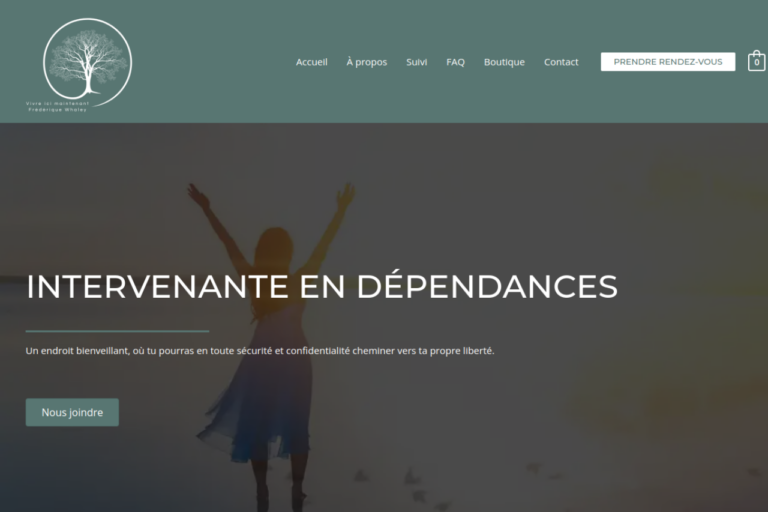 Site Web Vivre ici maintenant — version ordinateur